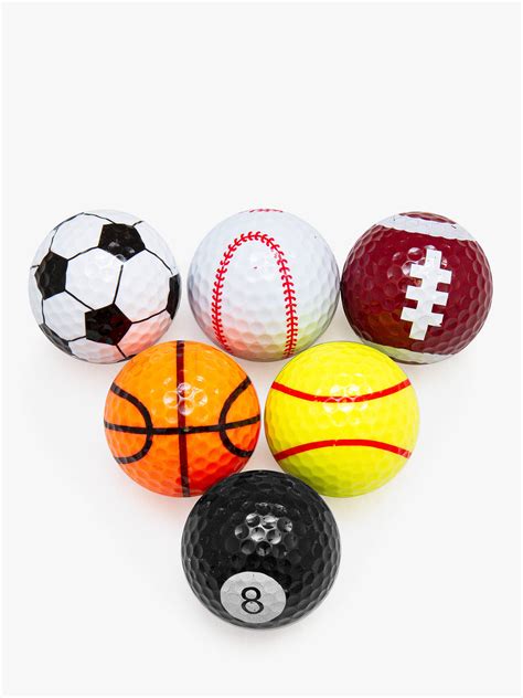 Ball, spherical or ovoid object for throwing, hitting, or kicking in various sports and games. Longridge Sports Golf Balls, Pack of 6 at John Lewis & Partners
