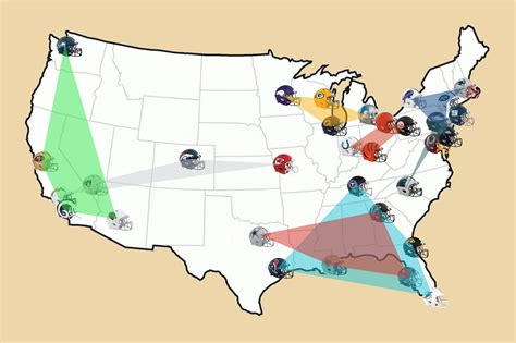 Map Of Nfl Teams By Division