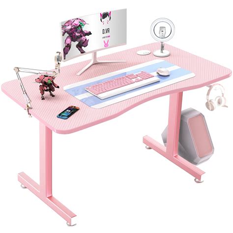 Buy Vitesse Pink Gaming Desk 40 Inch Cute Kawaii Computer Desk Gaming