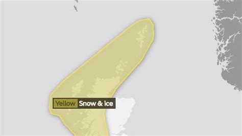 Tuesday The Met Office Issues Yellow Warning For Snow And Ice News