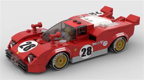 Lego Moc Ferrari 512 S Berlinetta 3rd Place 24hr Daytona 1970
