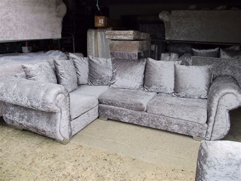 Windsor crushed velvet 3 seater sofa and cuddle chair in denim blue colour save 13%. silver crushed velvet corner sofa with swivel chair silver crushed velvet | in Harrietsham, Kent ...