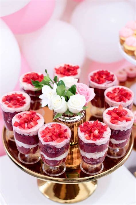 Pink White Gold Garden Party Karas Party Ideas Birthday Food