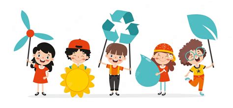 Premium Vector Concept Of Ecology And Sustainability With Cartoon Kids