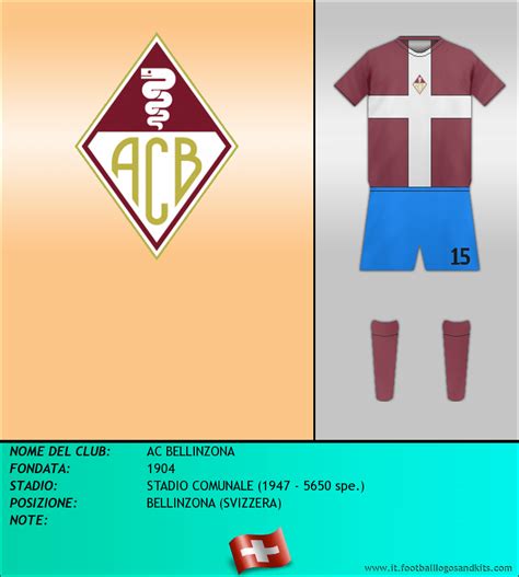 Durata minima del contratto 6 mesi, termine di gioco del calcio svizzero diretta fossato. AC Belinzona of Switzerland crest and kit. | Club, Uniformes