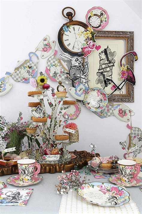 Talking Tables Truly Alice Hanging Teapot Bunting 13 Ft For A Tea