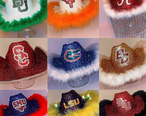 Nameinitials Cowboy Hat Fully Customizable Led Glitter Rhinestone