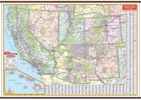 Us Southwestern Wall Map Kappa Map Group