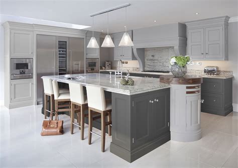 4 best living room + dining combo layouts | mf home tv. Hayburn & Co's gorgeous grey kitchen | Open plan kitchen ...