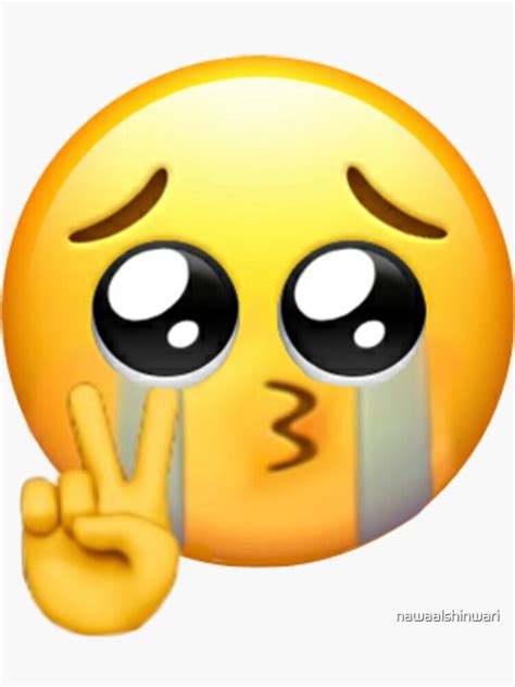 Freetoedit Stickers Emoji Crying Mood Crying Kiss Peace Sign Emoji