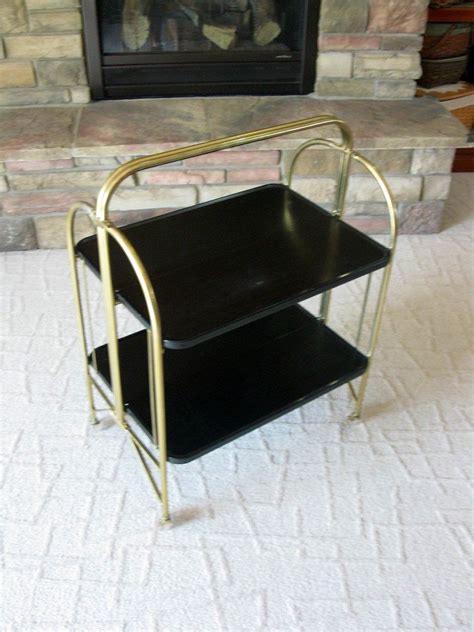 Check spelling or type a new query. VERSA TABLE Metal Rolling Cart - Black -mid century - 2 ...