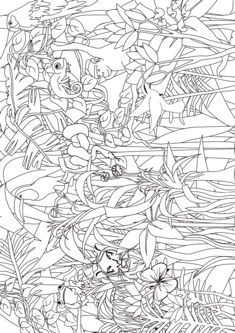 Jungle Coloring Search for pre-K and kindergarten kids - from www
