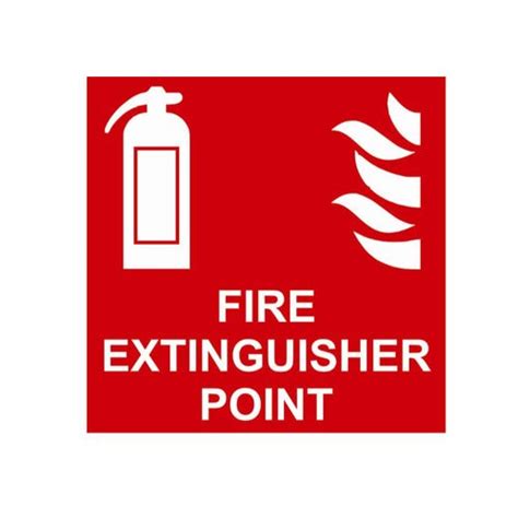 Rectangular Reflective Fire Extinguishers Safety Signage For Hospital