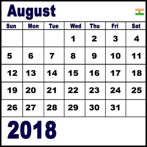 Calendar 2018 August Calendar Word August Calendar 2018 Calendar