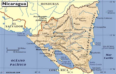 LAMINAS PARA COLOREAR COLORING PAGES Mapa Y Bandera De Nicaragua