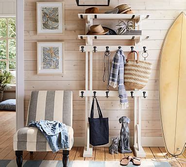 Learn how to make it here. Declan Entry Hall Tree, Weathered Dutch White | Pottery Barn