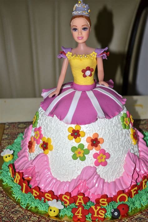 Pme black hair princess doll pick birthday cake decorating decorations barbie. MyPu3 Cake House: Princess Doll Cake