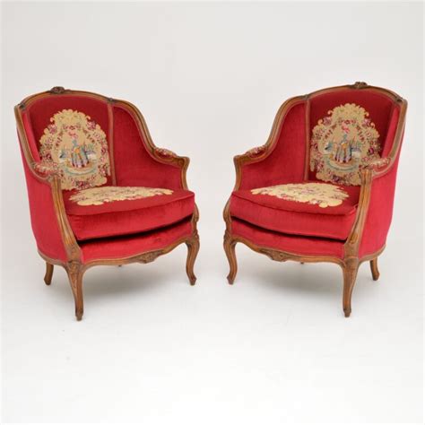 Pair Of Antique French Tapestry Armchairs Marylebone Antiques