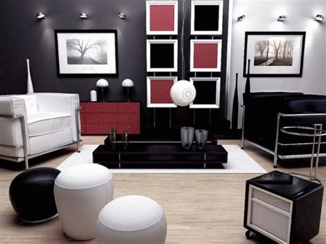 Red Black White Room Designs