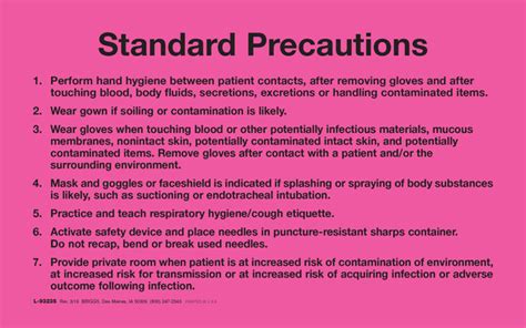 Sign Isolation Precaution Standard Laminated 8 X 5