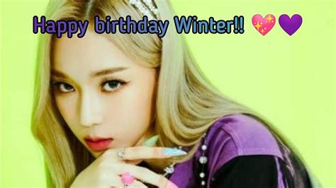 Happy Birthday Winter Winter Edit Aespa Youtube