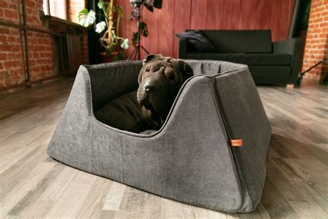 Size 295 х 295 х 134 Inch Dog Bed Gray High Sides Dog Etsy