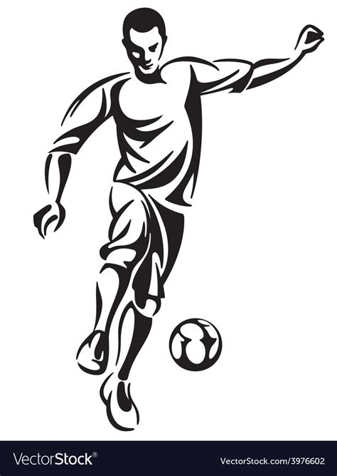 Soccer Football Player Royalty Free Vector Image