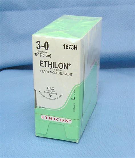 Ethicon 1673h Suture 3 0 Ethilon 30 Fslx Needle Da Medical