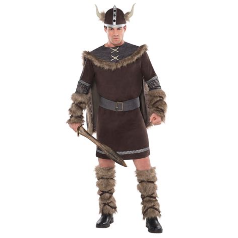 Vicious Viking Nordic Warrior Mens Fancy Dress Halloween Adult Costume