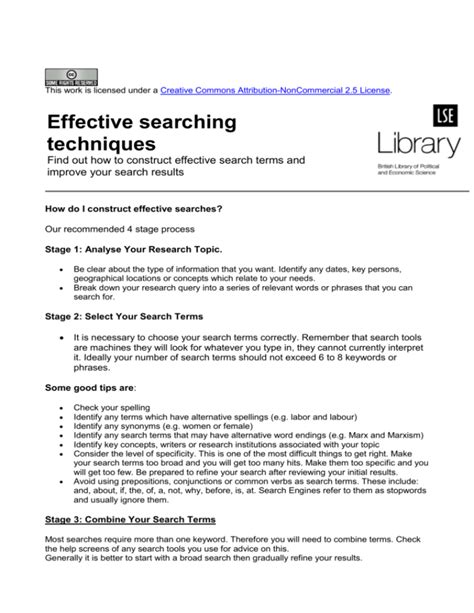 Effective Searching Techniques Find Out How To Construct Effective