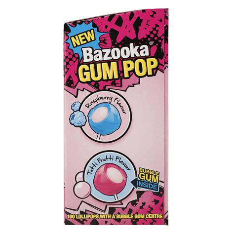 Bazooka Lollipop Fill With Bubble Gum 14 Gr Pack Of 100 Wholesale