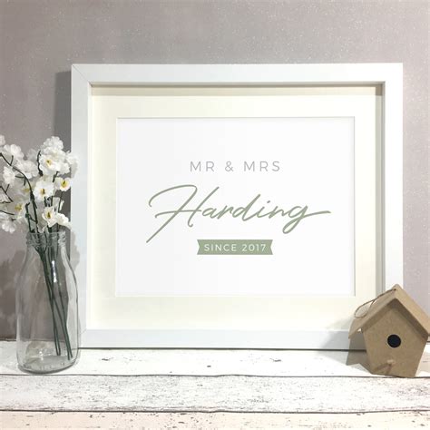 Celebrate their engagement or an anniversary milestone with our selection of personalised wedding gifts, personalised anniversary gifts, and personalised engagement gifts. Signature Personalised Wedding Gift Print