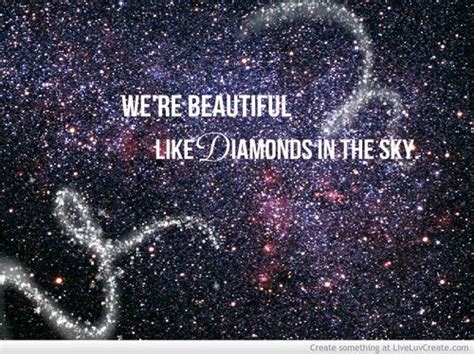 Were Beautiful Like Diamonds In The Sky With An Image Of A Swirl