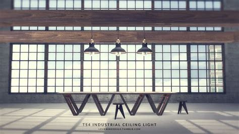 Sims 4 Ccs The Best Industrial Ceiling Light By Lns Industrial