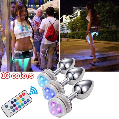 New Metal Anal Plug With Led Light Sex Games For Couples Luminous Butt Plug For Prostate Massage