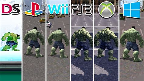 The Incredible Hulk 2008 Ds Vs Ps2 Vs Wii Vs Ps3 Vs Xbox 360 Vs Pc