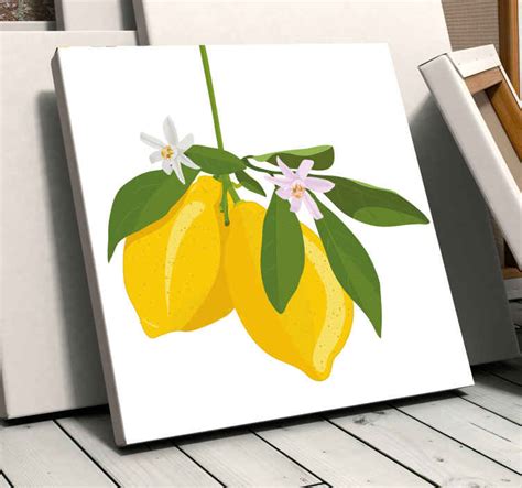 Lemon Tree Fruit Canvas Art Tenstickers