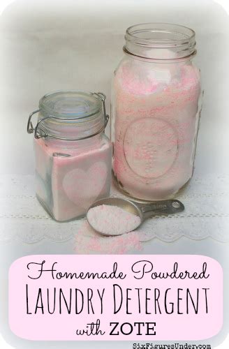Homemade Powdered Laundry Detergent With Zote Six Figures Under