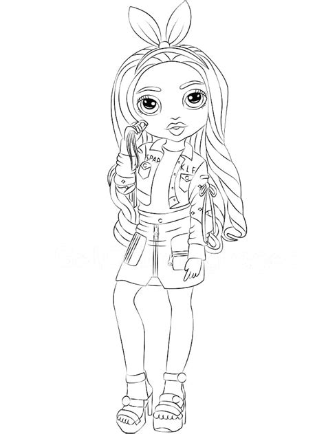 Rainbow High Stella Monroe Coloring Pages Rainbow High Coloring Pages