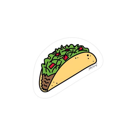 Taco Sticker Taco Decal Stickers For Tumbler Texas Vinyl Etsy