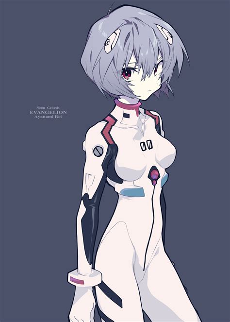 Safebooru 1girl Absurdres Ayanami Rei Bodysuit Character Name Closed Mouth Commentary Request
