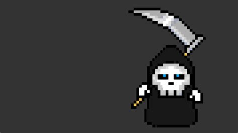 Grim Reaper Pixel Art Grid