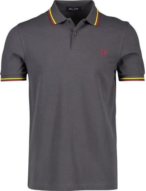 Fred Perry M3600 Polo Twin Tipped Shirt Gunmetal Maat 3xl