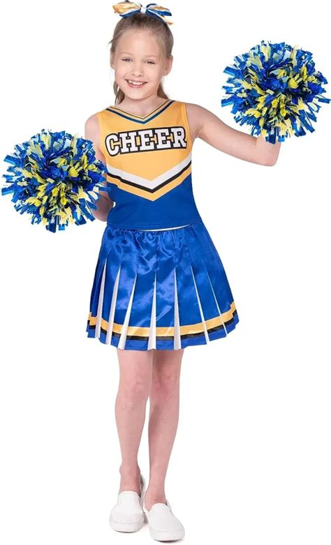 Spooktacular Creations Girl Blue Cheerleader Costume One Stop Shop For All Celebration