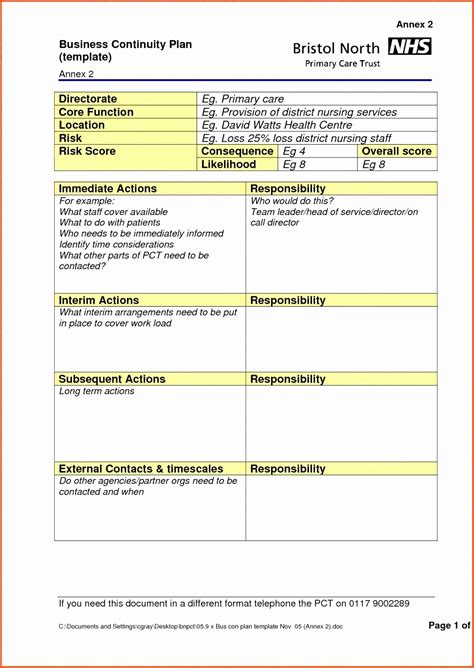 Because of this, poorly constructed plans often become the results. Business Contingency Plan Template in 2020 | Business ...