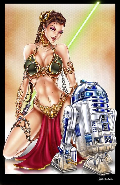 Princess Leia By Jamie Tyndall Star Wars Character Pin Up Art