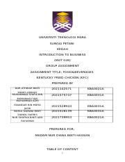 Mgt Group Assignment Docx Universiti Teknologi Mara Sungai Petani Kedah Introduction To