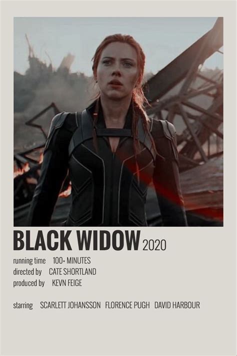 Acest film nu are sinopsis. Black Widow Polaroid Poster | Film posters minimalist ...