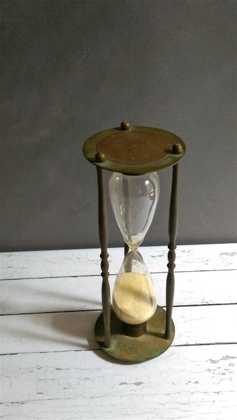 Brass Hour Glass Antique Hour Glass Vintage Brass Hour Glass Etsy