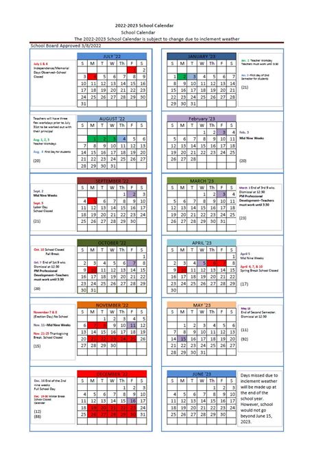 2022 2023 School Calendar Wise County Public Schools